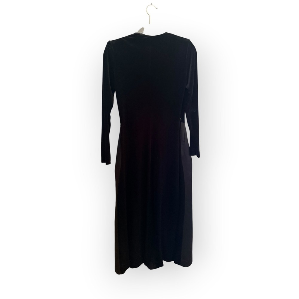 Vintage Black Velvet Dress XS Whimsigoth Goth Witchy Dark Academia Grunge Emo - Picture 5 of 14